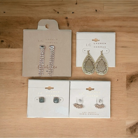 LOT Of 4 LC Lauren Conrad Earrings NEW - Picture 1 of 6